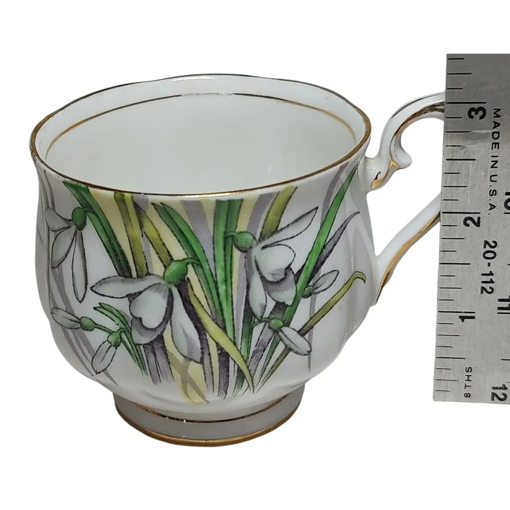 Royal Albert Teacup England‎ Bone China Snowdrop Flower Of Month Hand Painted
